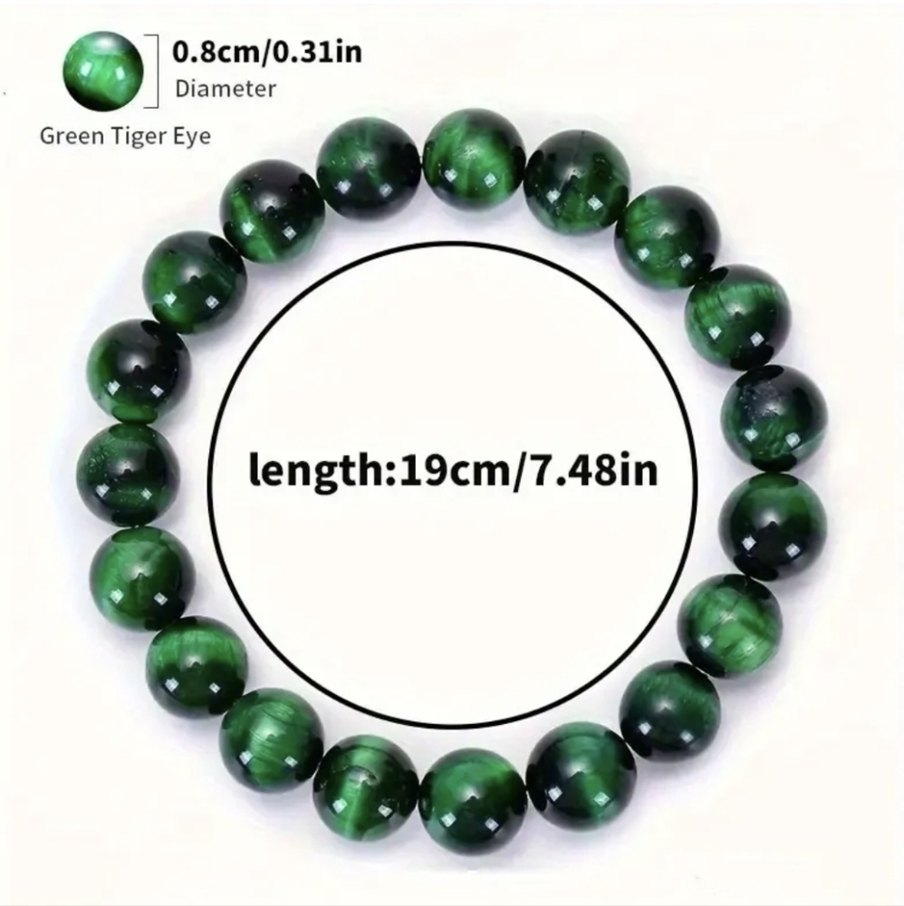 8 Bracelets Beaded Natural Gemstone Tigers Eye Chakra Stone Crystal Jewelry - Picture 12 of 13